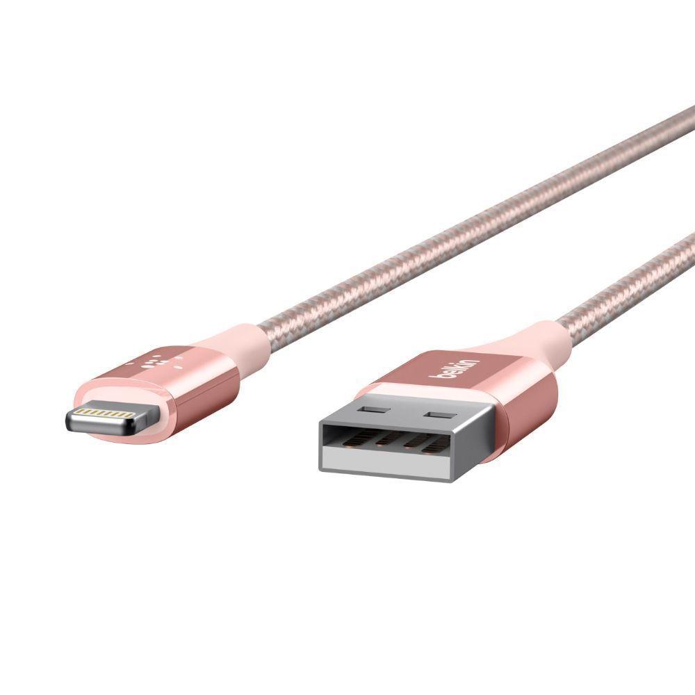 Cable Duratek Lightning USB 1.2 Mt. Rosado-2