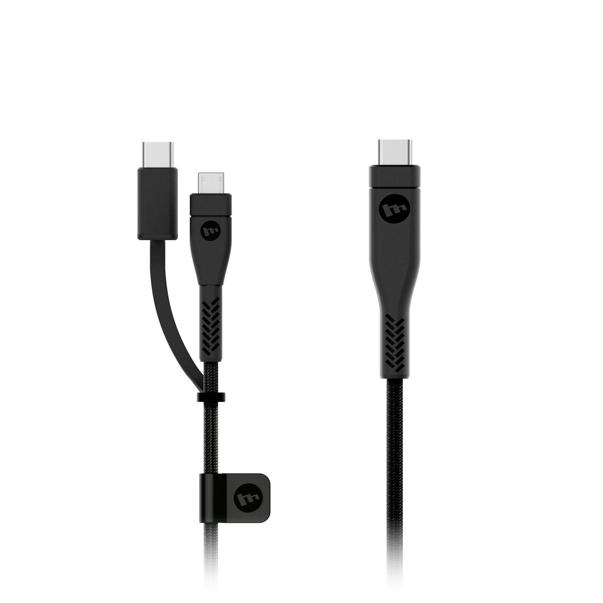 Cable Dual USB-C y Micro USB a USB-C 2 Mt-0