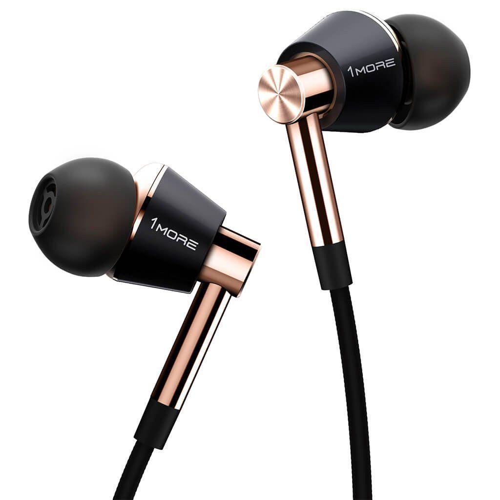 Audífono In Ear Triple Driver Gold y Black-0