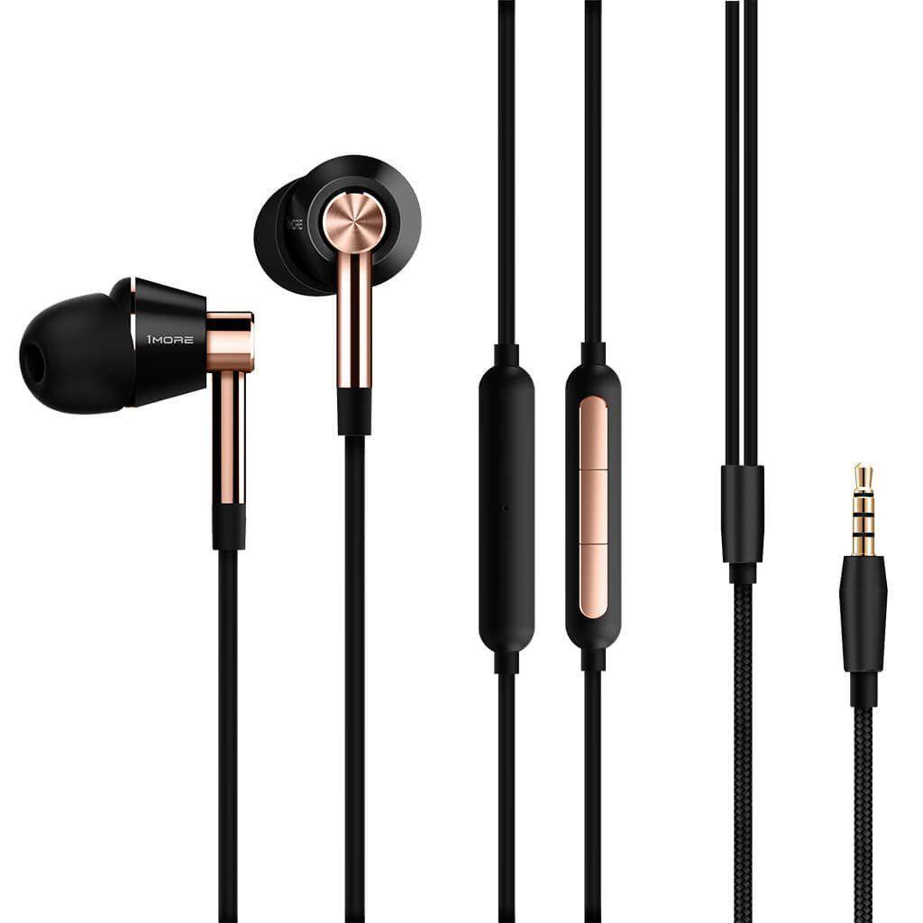 Audífono In Ear Triple Driver Gold y Black-1