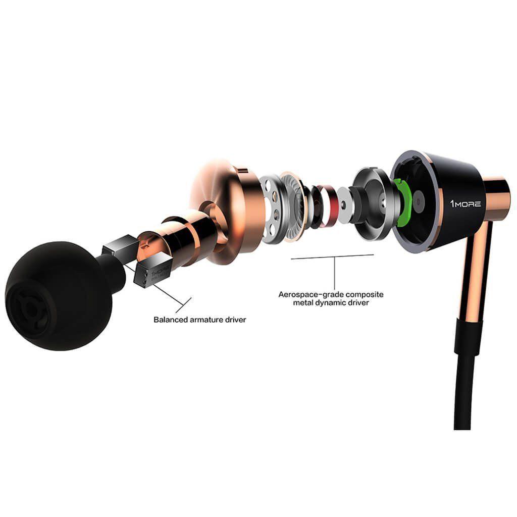 Audífono In Ear Triple Driver Gold y Black-2