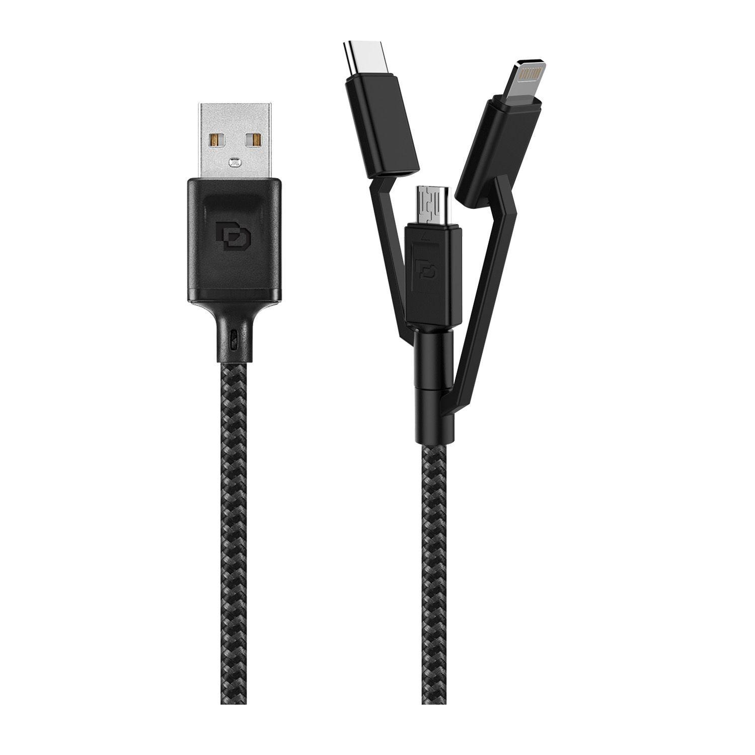Cable USB Universal 3-en-1 TipoC/ Lightning/ Micro-1