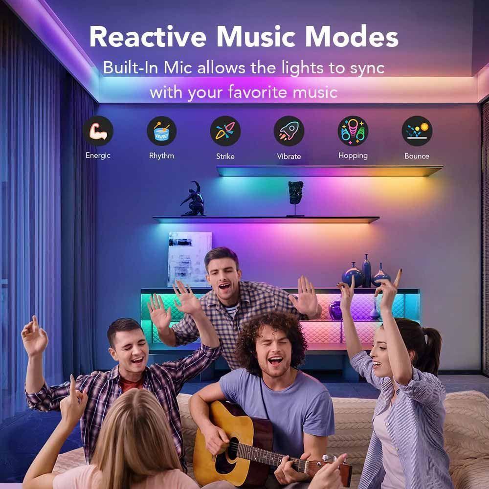 Tira de luces LED RGBIC 10MTS Wifi con Protector-5