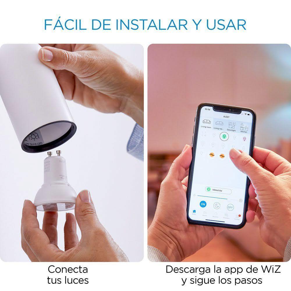 Ampolleta Wifi Luz Cálida y fría 4.9w Gu10-2