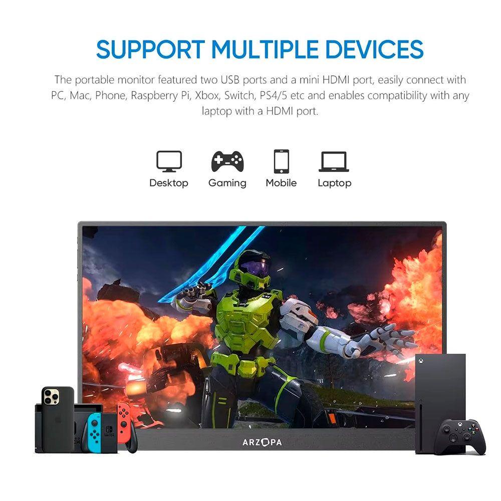 Monitor Portátil A1T Touch 15,6” IPS 1080P FHD-4