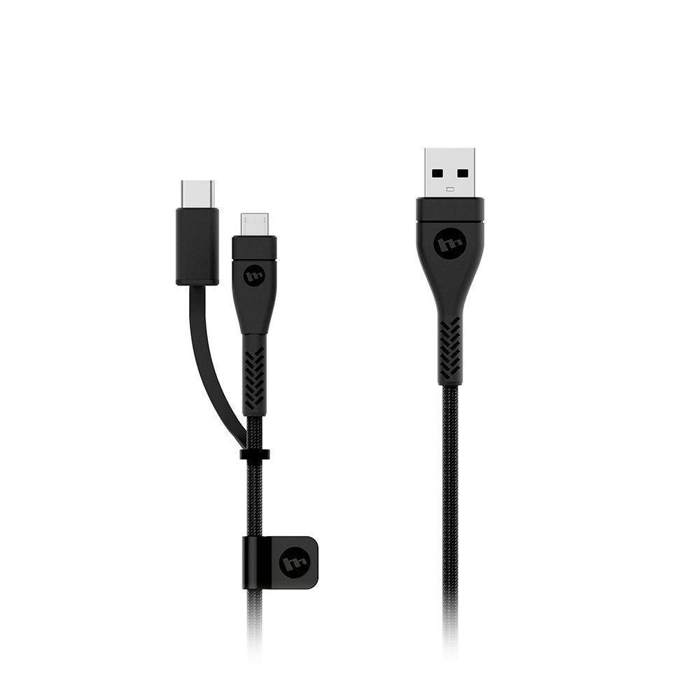 Cable dual USB-C y Micro USB a USB 2 Mt-2