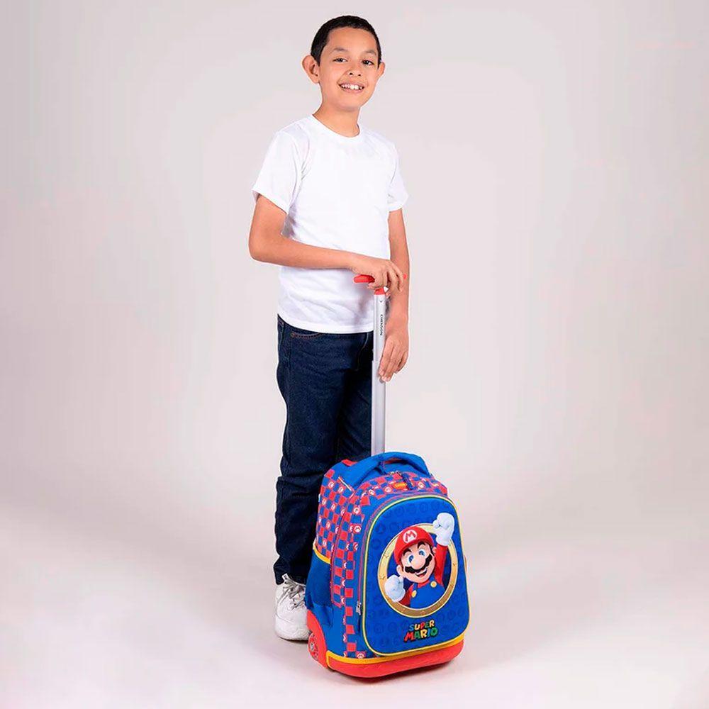 MOCHILA INFANTIL CON RUEDAS GRANDE ORIGINAL SUPER MARIO-4