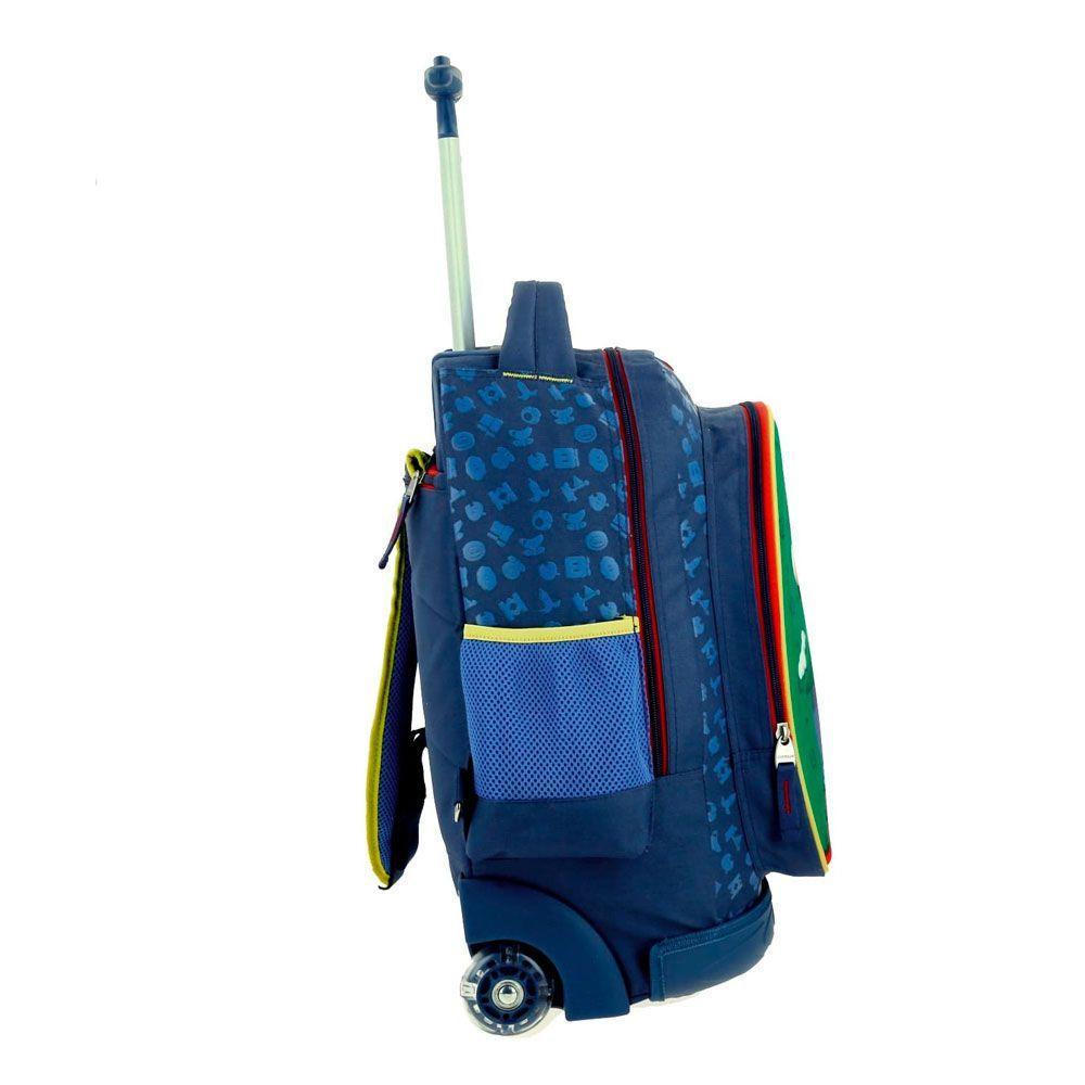 MOCHILA ESCOLAR RUEDAS GRANDE INFANTIL ORIGINAL MARIO & LUIGI-4