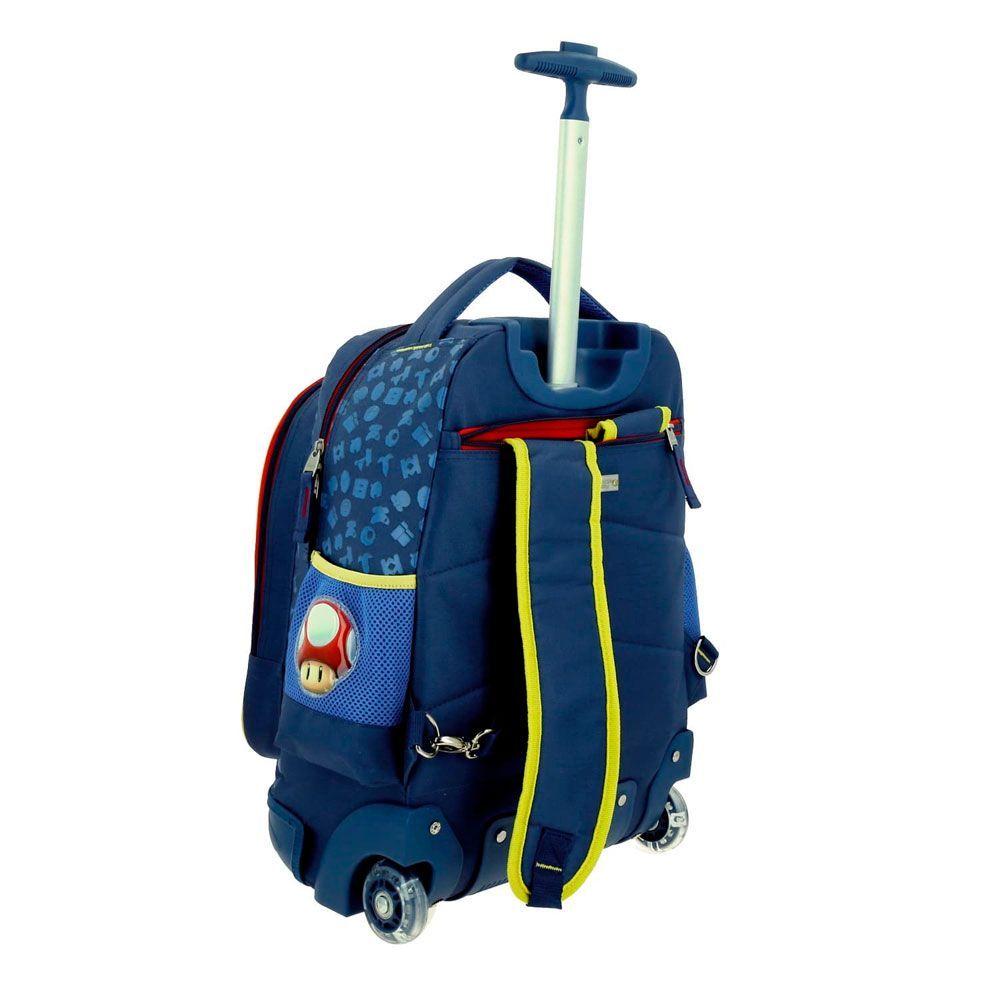 MOCHILA ESCOLAR RUEDAS GRANDE INFANTIL ORIGINAL MARIO & LUIGI-7