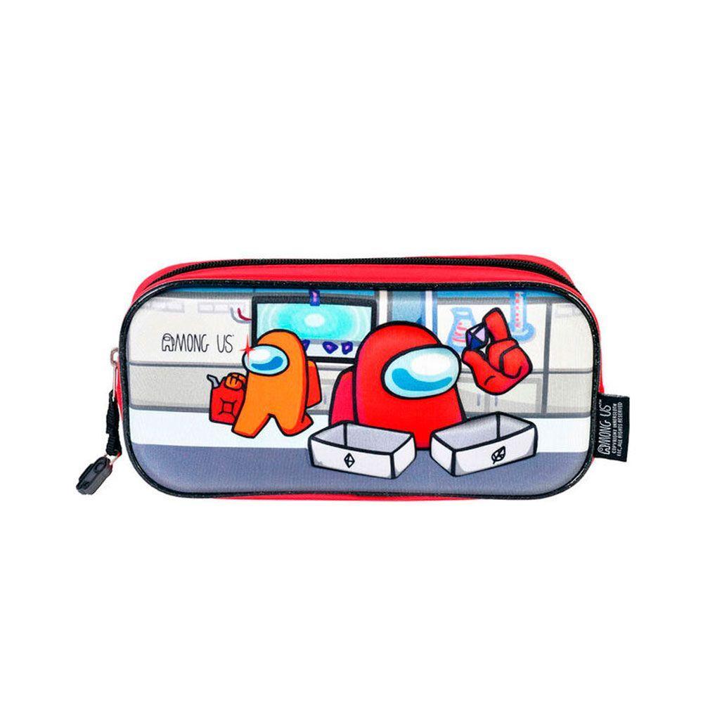 ESTUCHE LAPICES ORIGINAL AMONG US INFANTIL ROJO-1