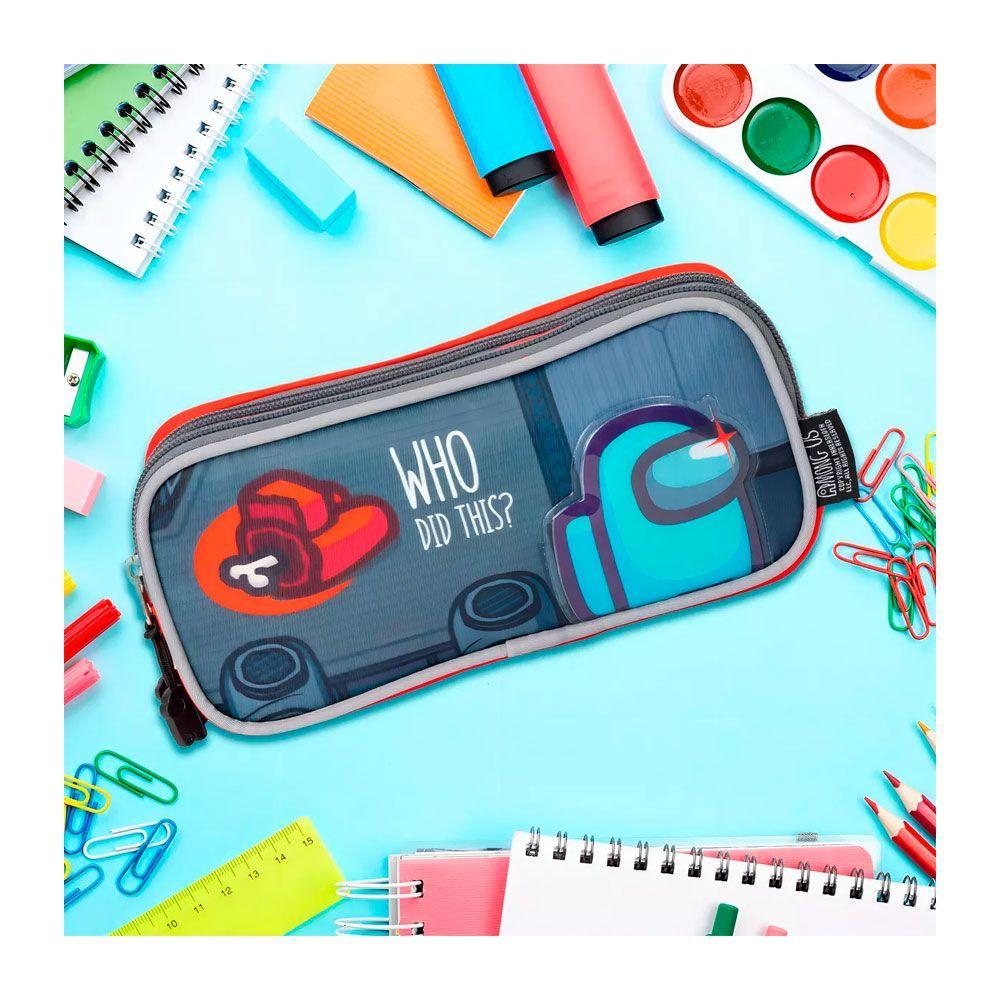 ESTUCHE LAPICES ORIGINAL AMONG US ROJO-3