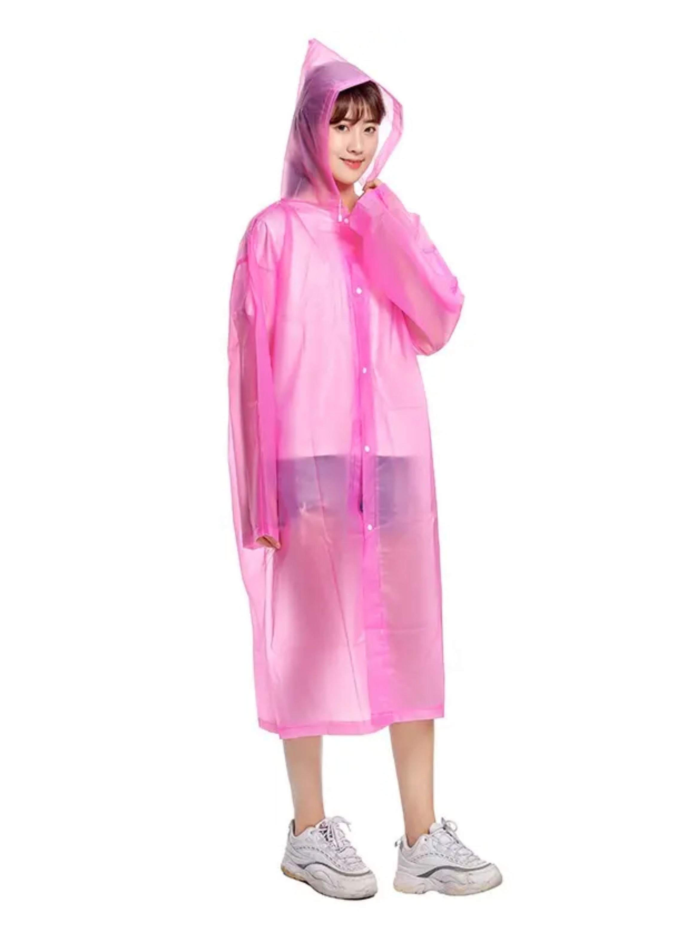 Poncho Capa Impermeable Lluvia Viento Estándar Adulto Gorro-0