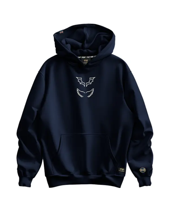MDF® Hoodie Crip Blue "ANGEL & DEMON"-0