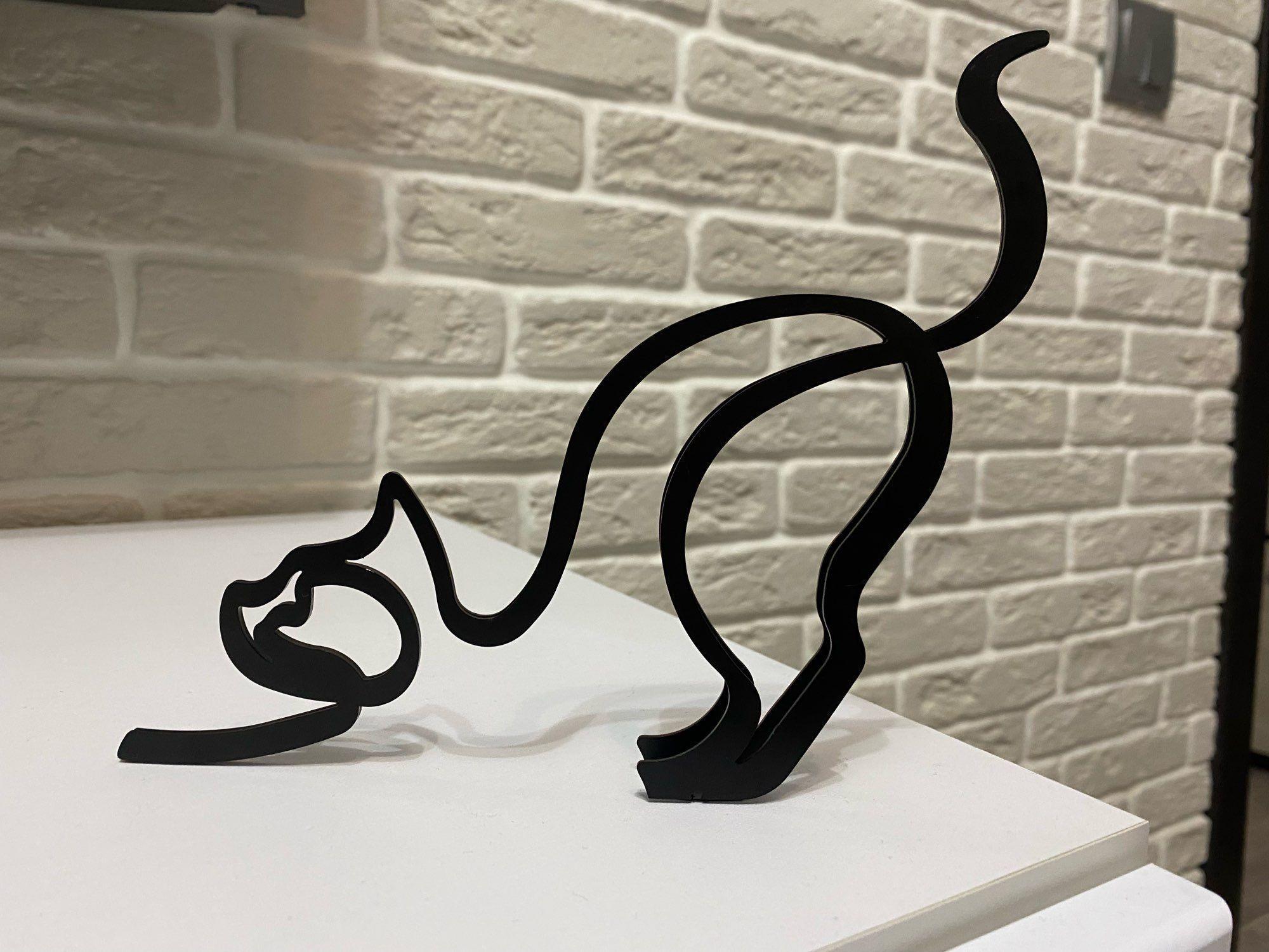 Figura Abstracta Gato Para Tu Casa , Oficina, Departamento-2