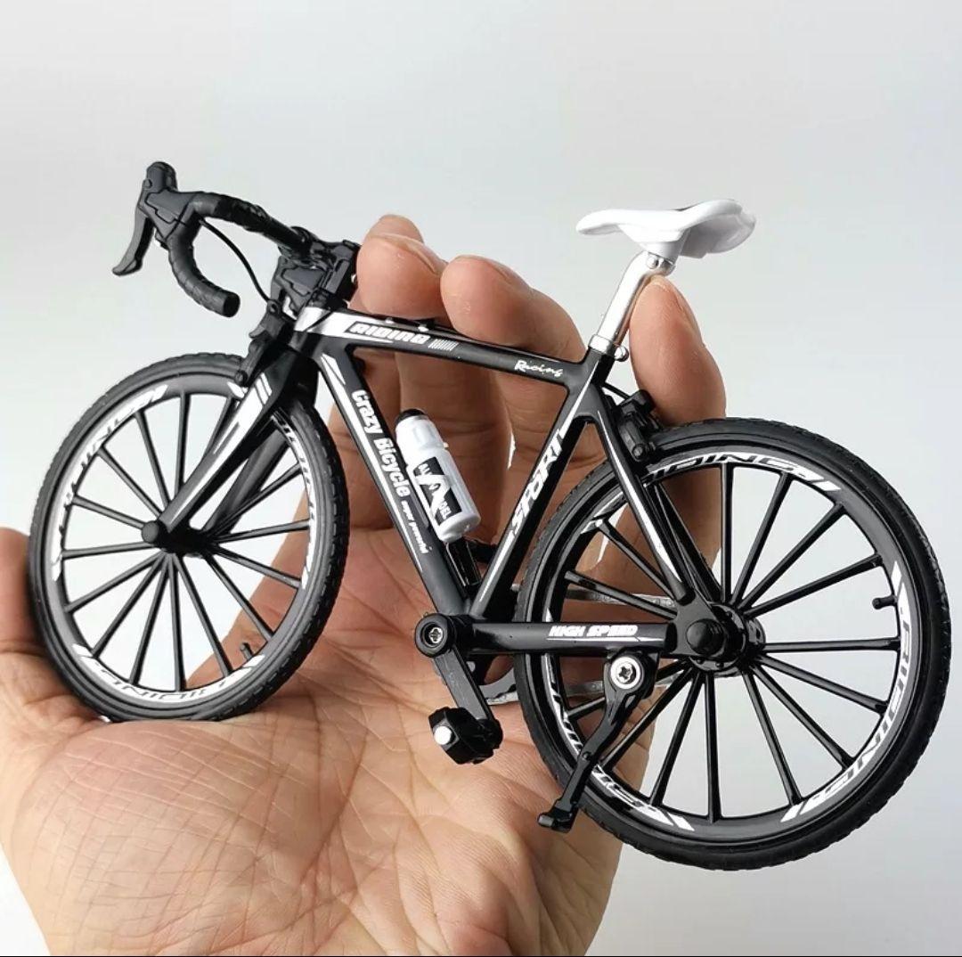 Bicicleta Escala Miniatura 1.10 Pistera Negro/blanco-2