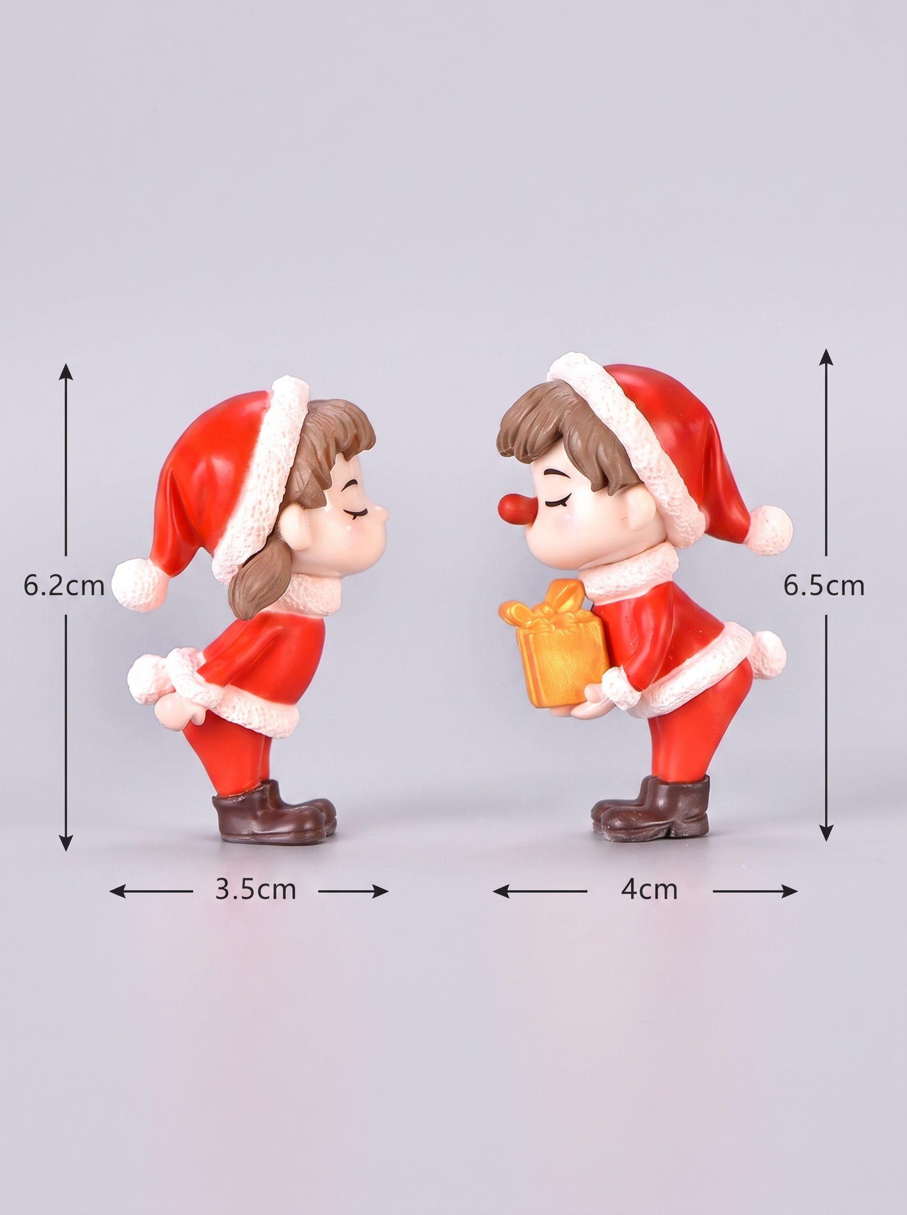 Set 2 Figuras Navidad Enamorados , Decoracion Casa , Dpto -2