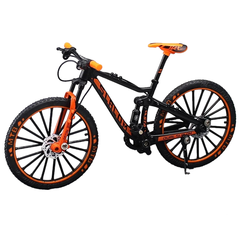 Bicicleta Miniatura Escala 1:10 Mtb Naranjo/negro-0