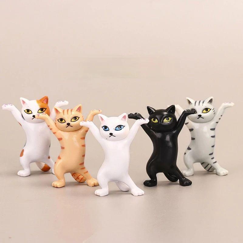 Set 5 Figuras Gatos Soporte Audífonos ,Lápiz , Aros, Anillo-3