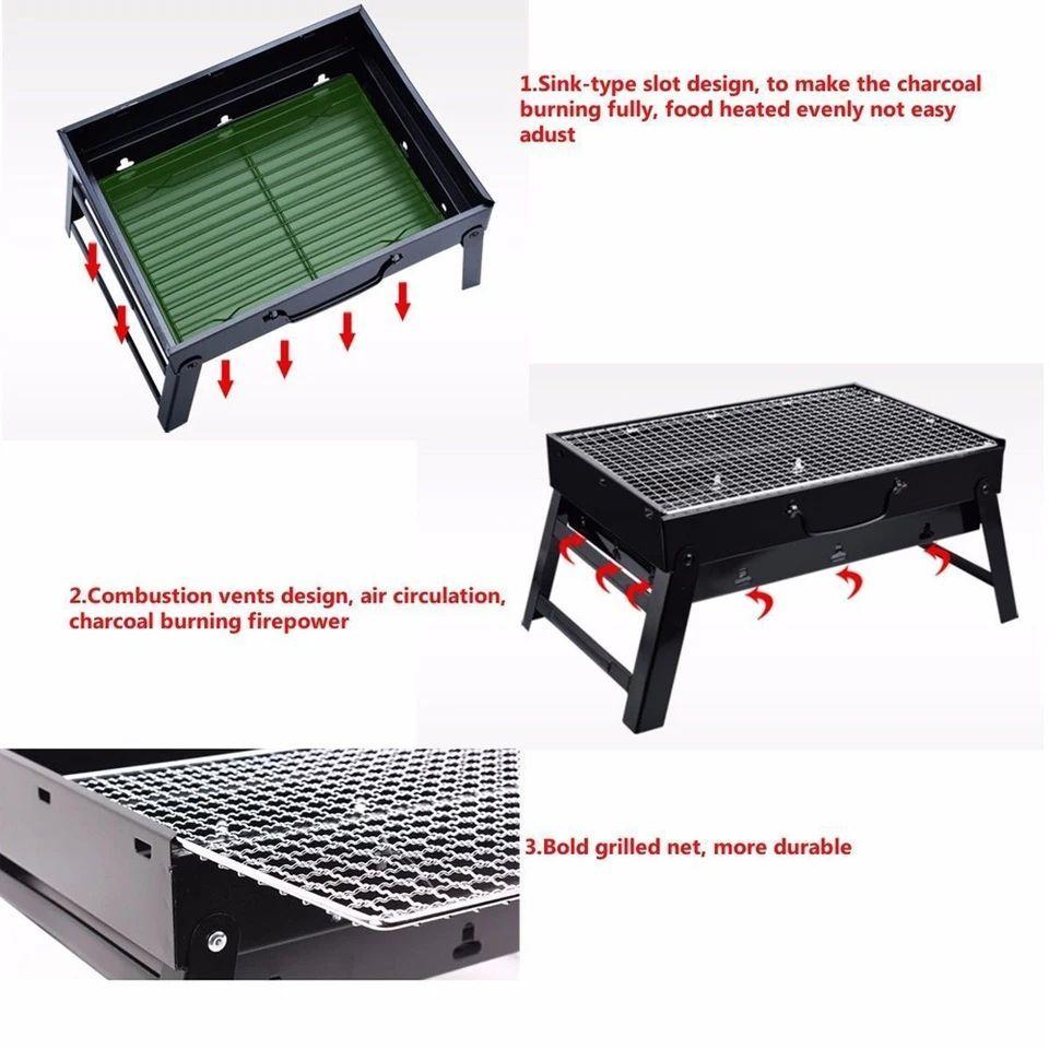 Mini Parrilla Plegable De Carbón Portátil Parrillera-5
