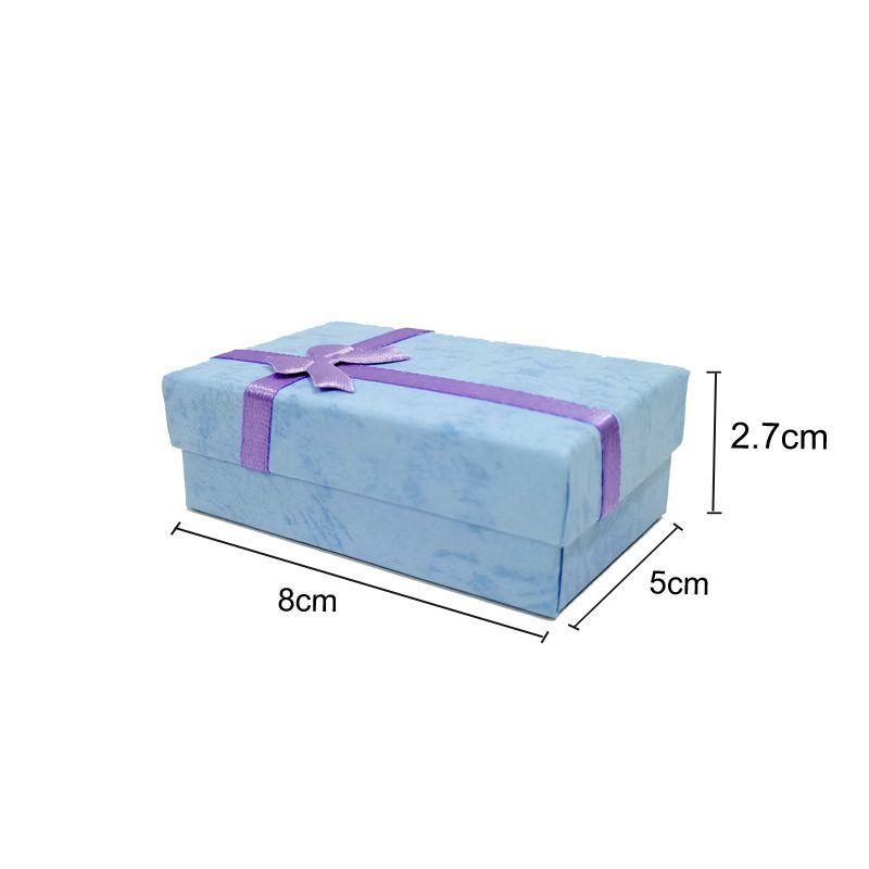 Pack 12 Cajas Carton Joyas Cadenas Aros Medidas 5x8 Cms Multicolor-3