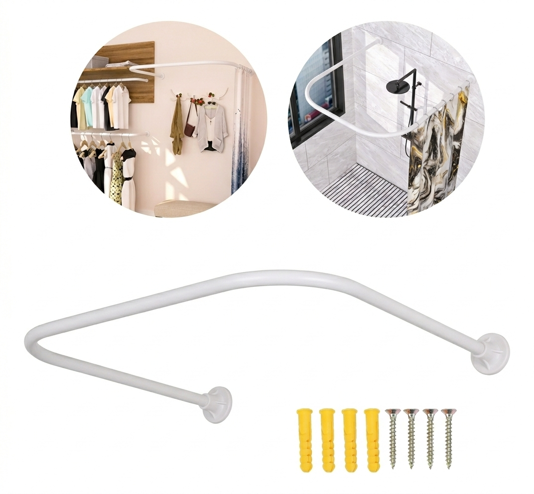 Barra de Ducha Premium en U 70x165x70 cm Anti xido y Antiderrame-9