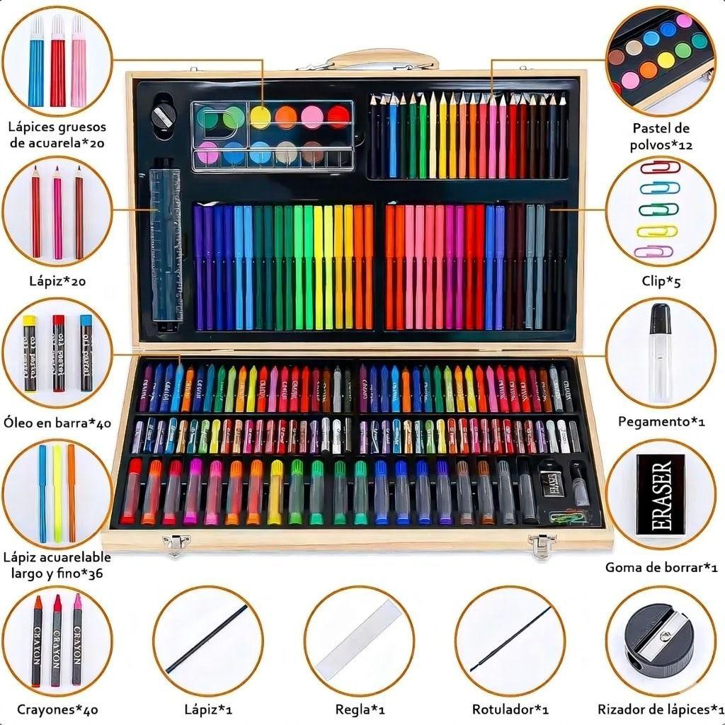 Set de Arte 180 Piezas El Regalo que Despierta su Imaginacion y Talento-4