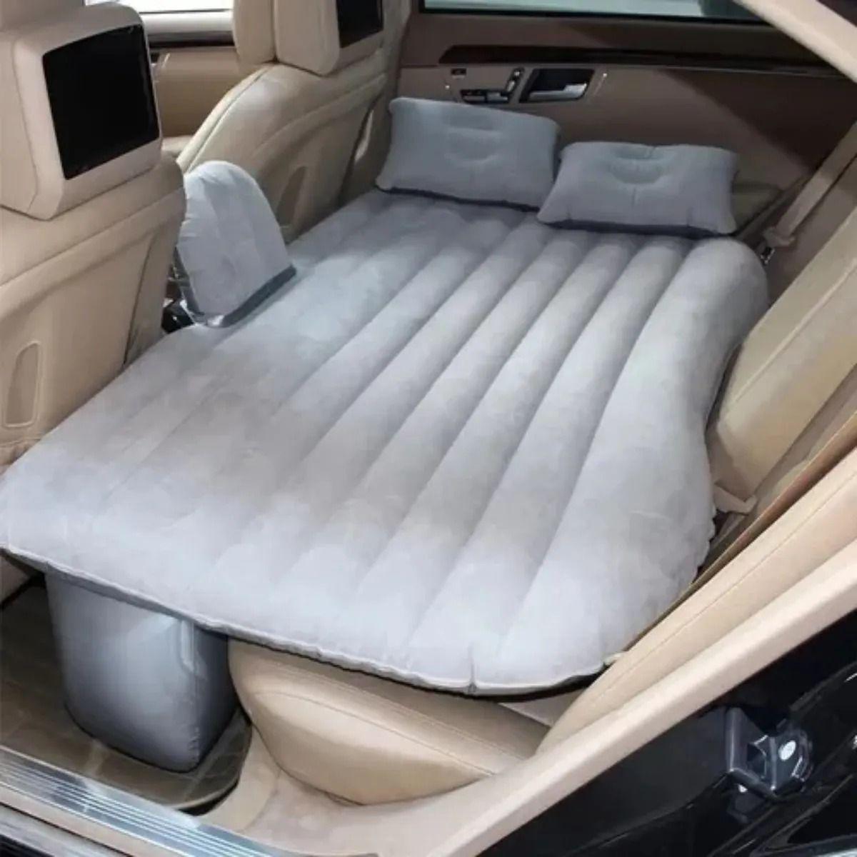 Colchón Inflable para Auto Universal + Bomba 12V y Almohadas Cama de Camping y Viajes-2
