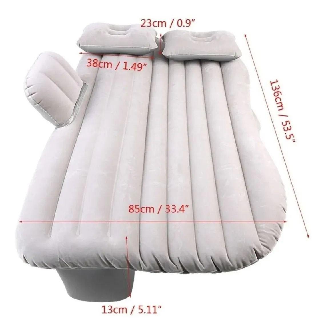 Colchón Inflable para Auto Universal + Bomba 12V y Almohadas Cama de Camping y Viajes-7