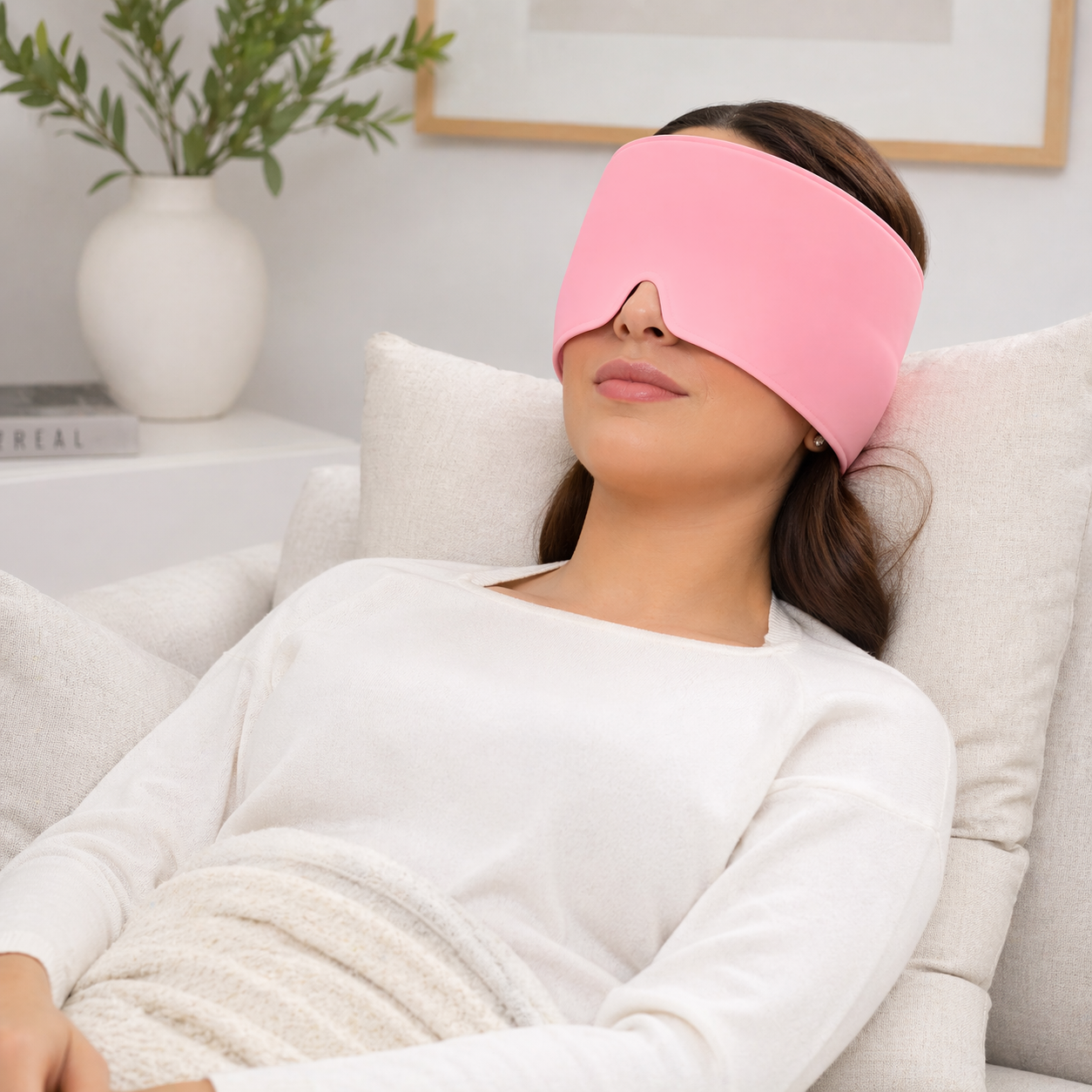 Gorro Gel Antimigraña Terapia Frio Alivio Premium Rosa-2