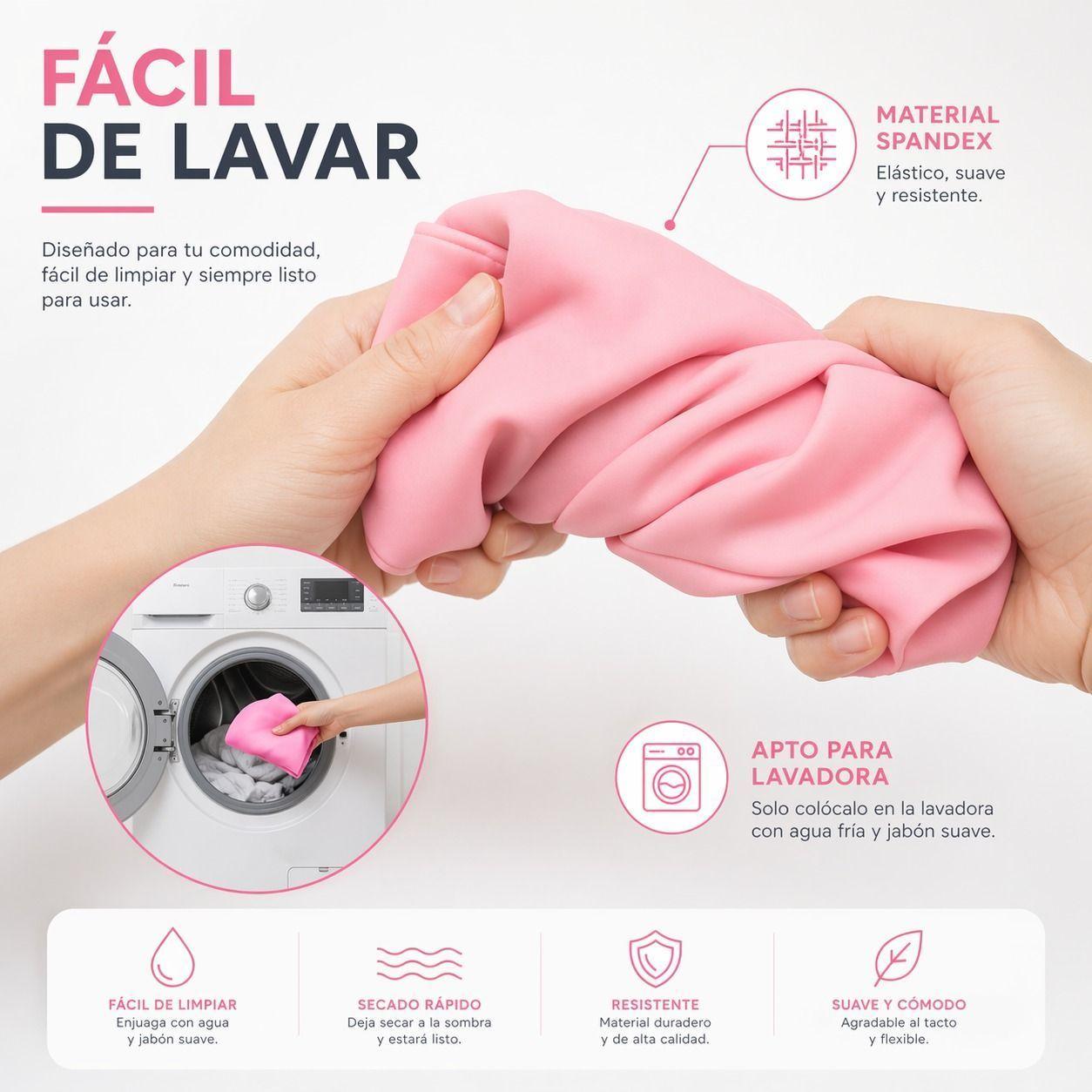 Gorro de Gel para Migrana y Dolor de Cabeza Frio Rosa Alivio y Descanso Rapido -9