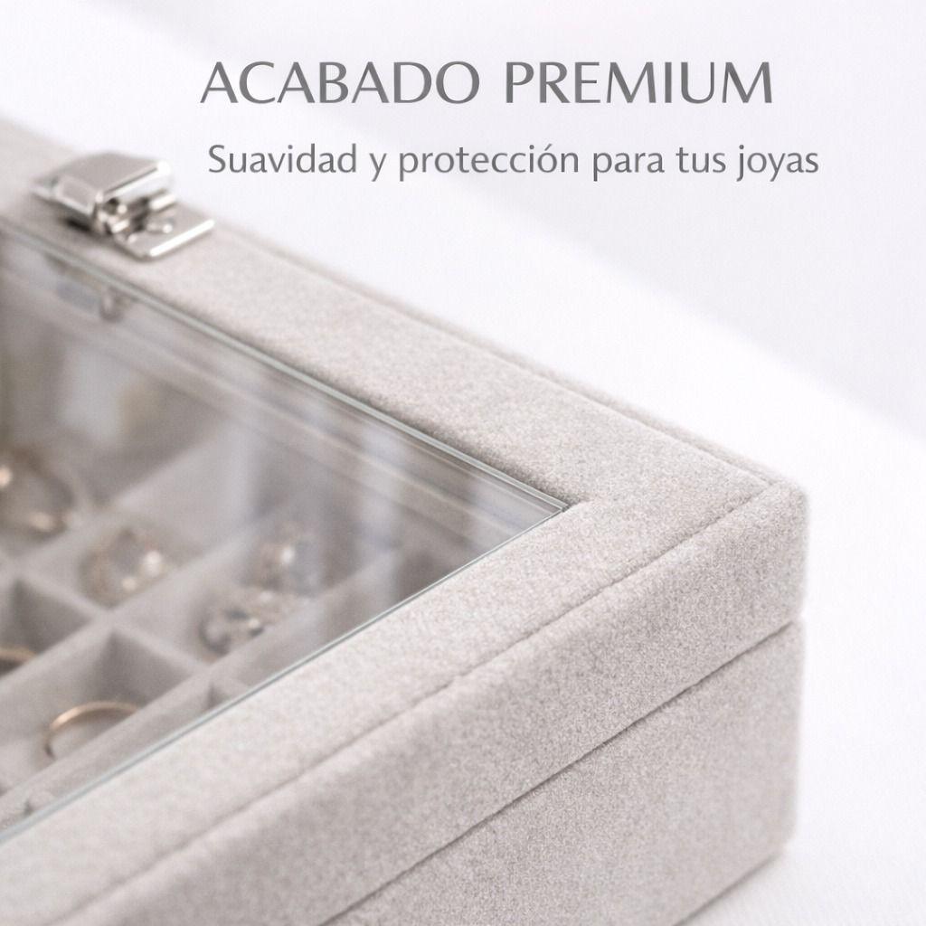 Joyero Organizador Velvet Glass La vitrina De Lujo Para Tus Tesoros-2