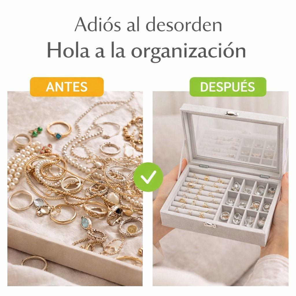 Joyero Organizador Velvet Glass La vitrina De Lujo Para Tus Tesoros-4