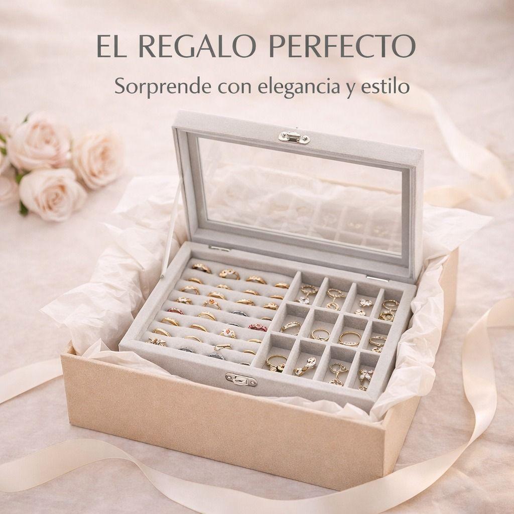 Joyero Organizador Velvet Glass La vitrina De Lujo Para Tus Tesoros-5