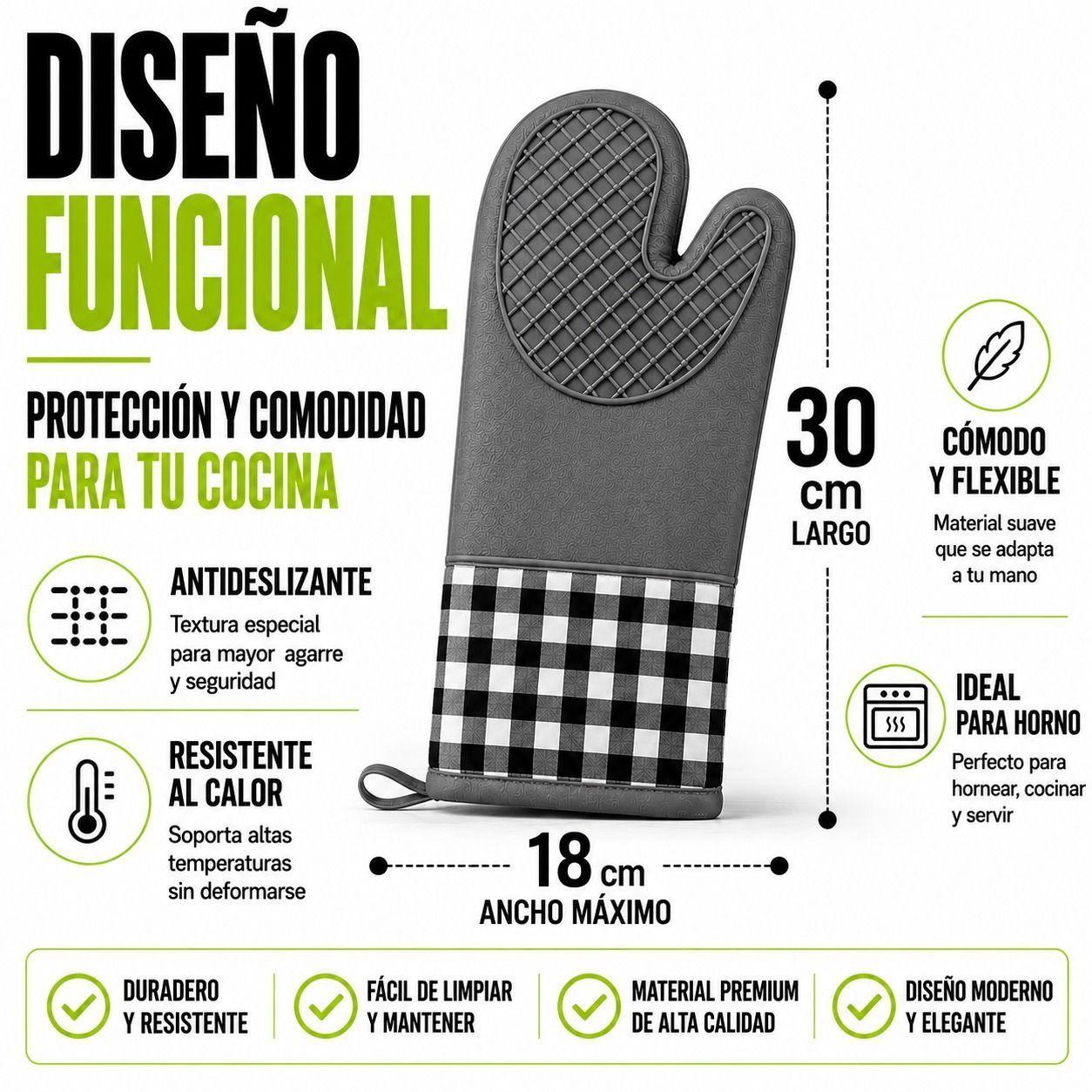 Guante Termico de Silicona Premium Proteccion Absoluta y Agarre Antideslizante-4