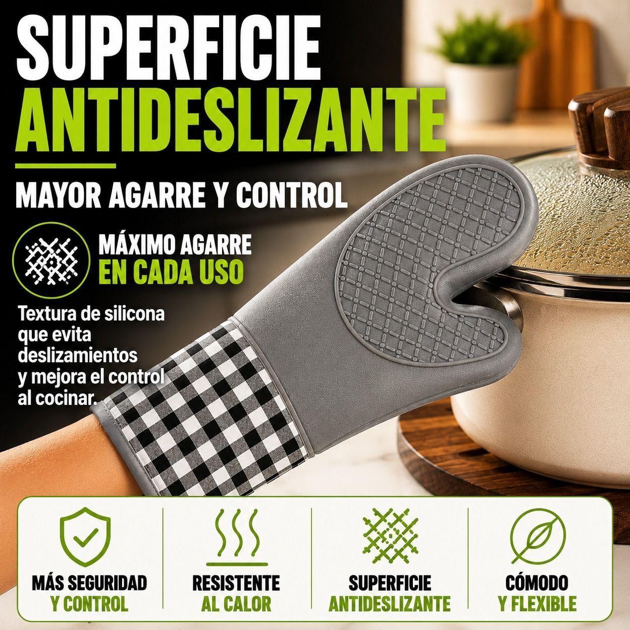 Guante Termico de Silicona Premium Proteccion Absoluta y Agarre Antideslizante-5