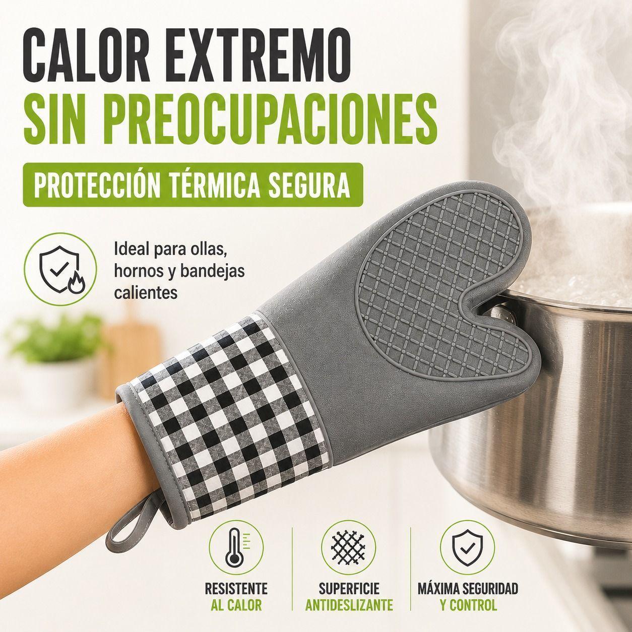 Guante Termico de Silicona Premium Proteccion Absoluta y Agarre Antideslizante-7