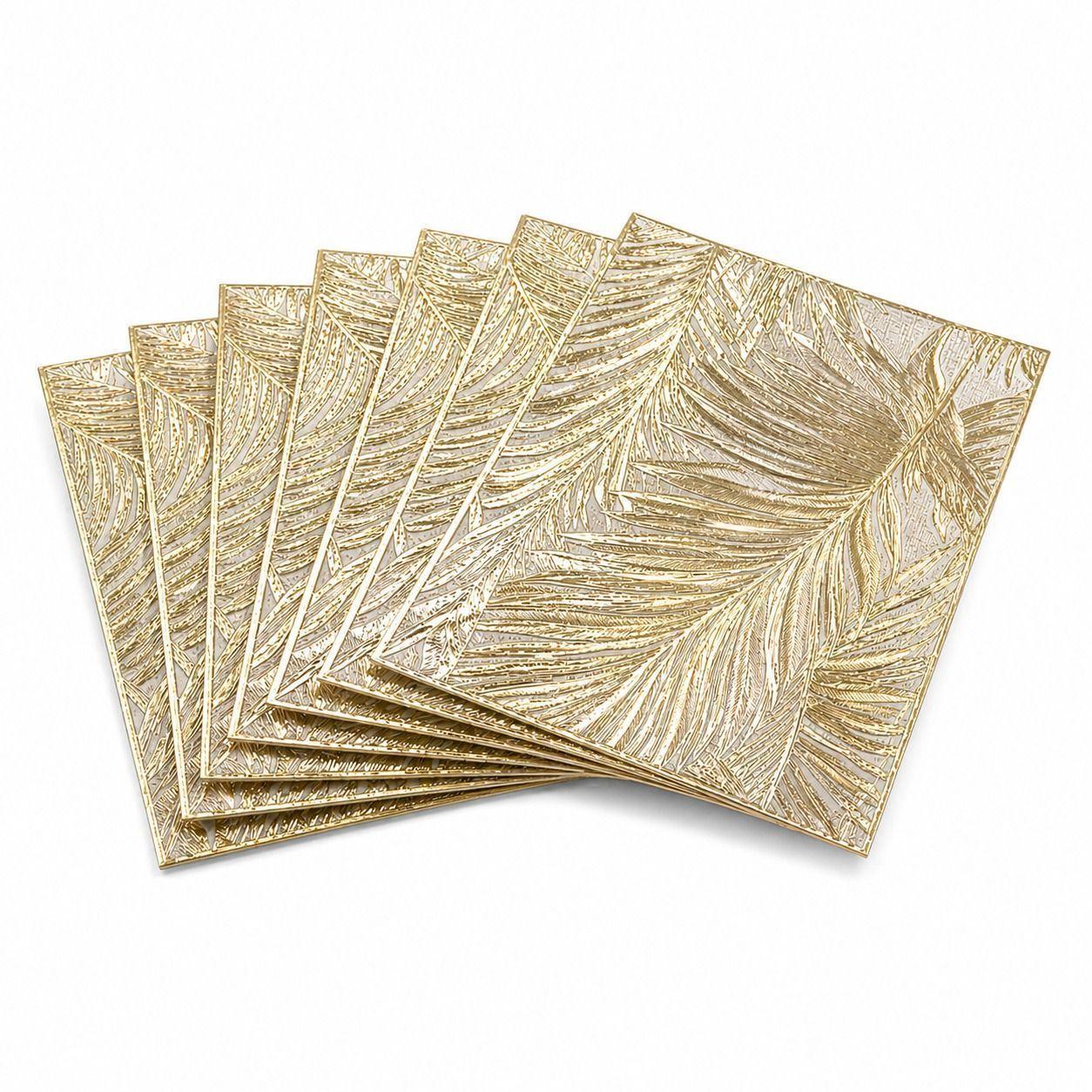 Set 6 Individuales Rectangulares Diseno Pluma-0