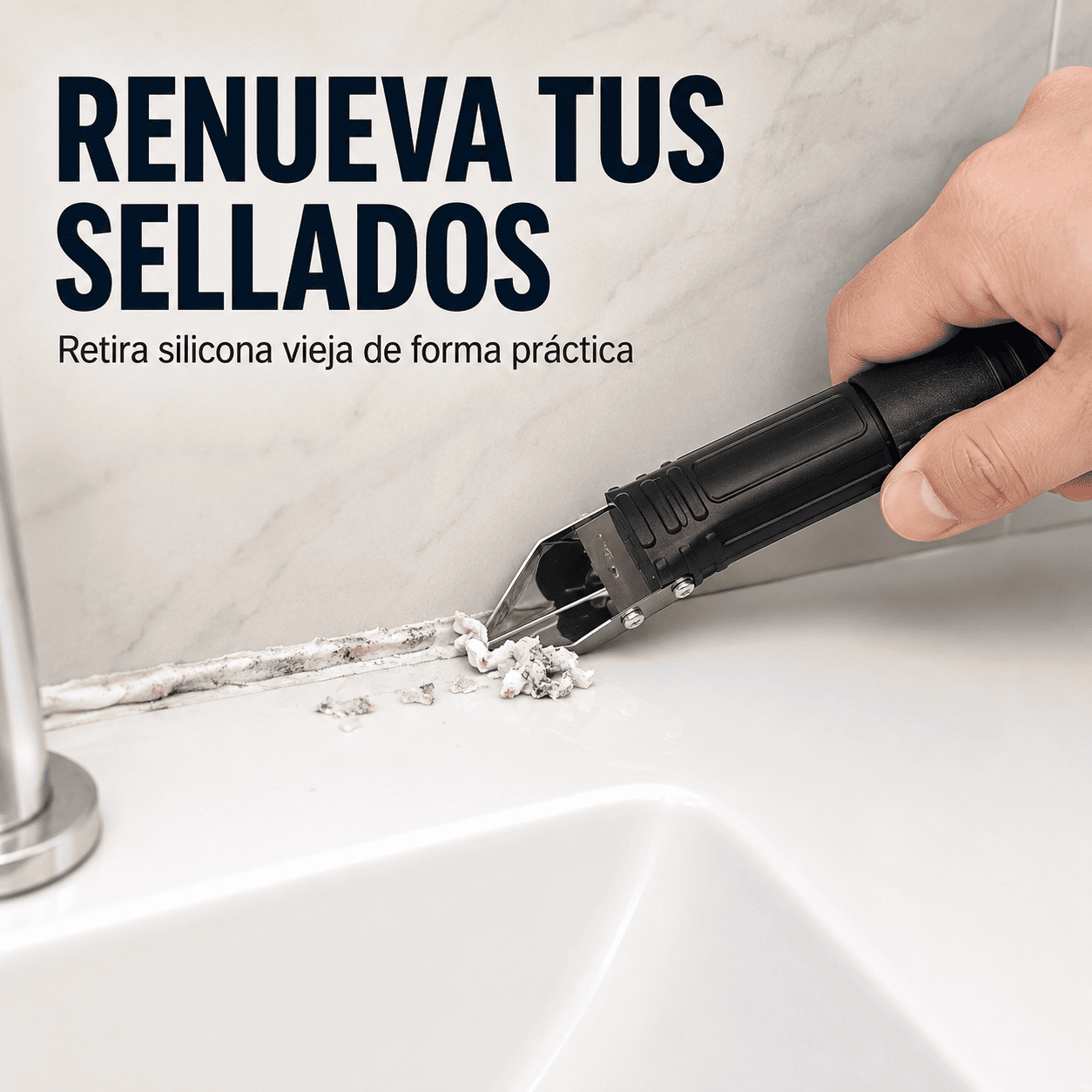 Raspador Y Alisador De Silicona y Calafateo Profesional Kit 5 En 1-2