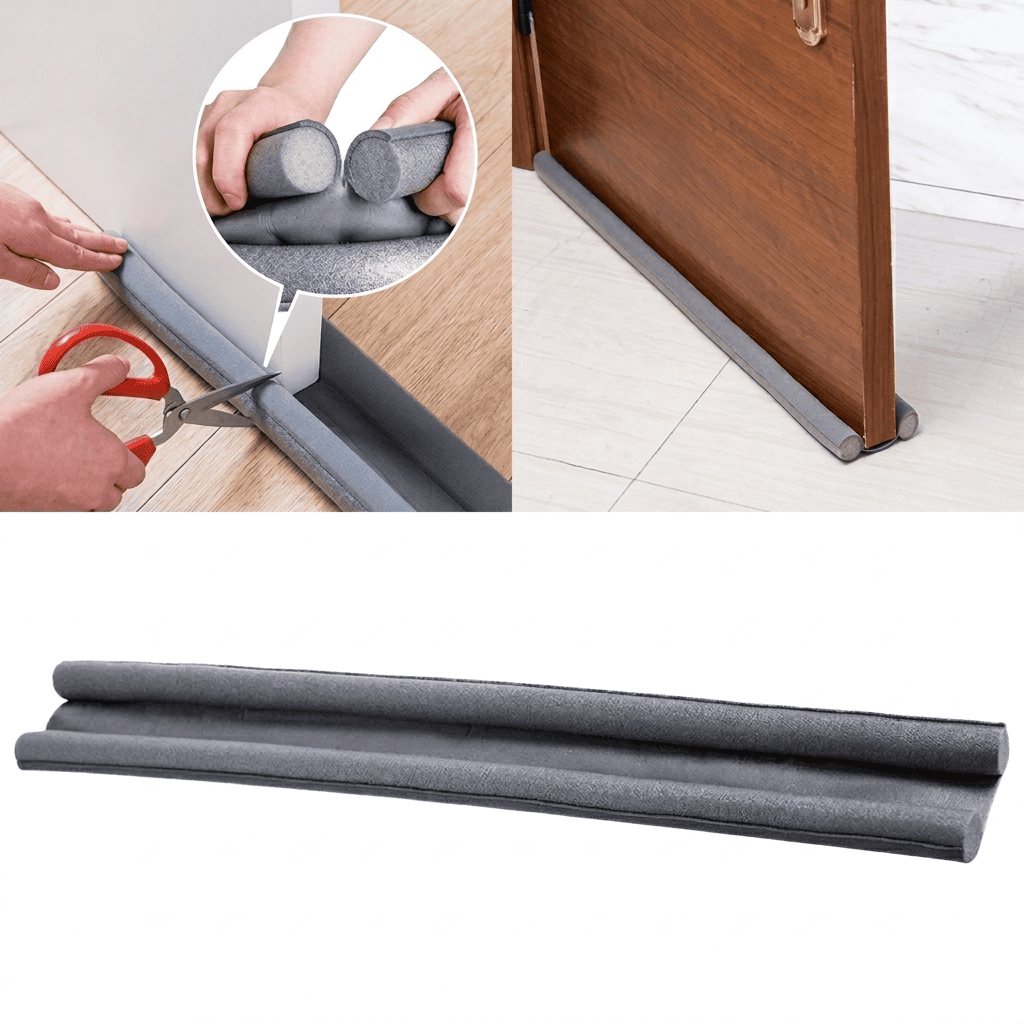 Burlete Doble Aislante para Puertas Cafe Aislante de Frio Polvo y Ruido-4