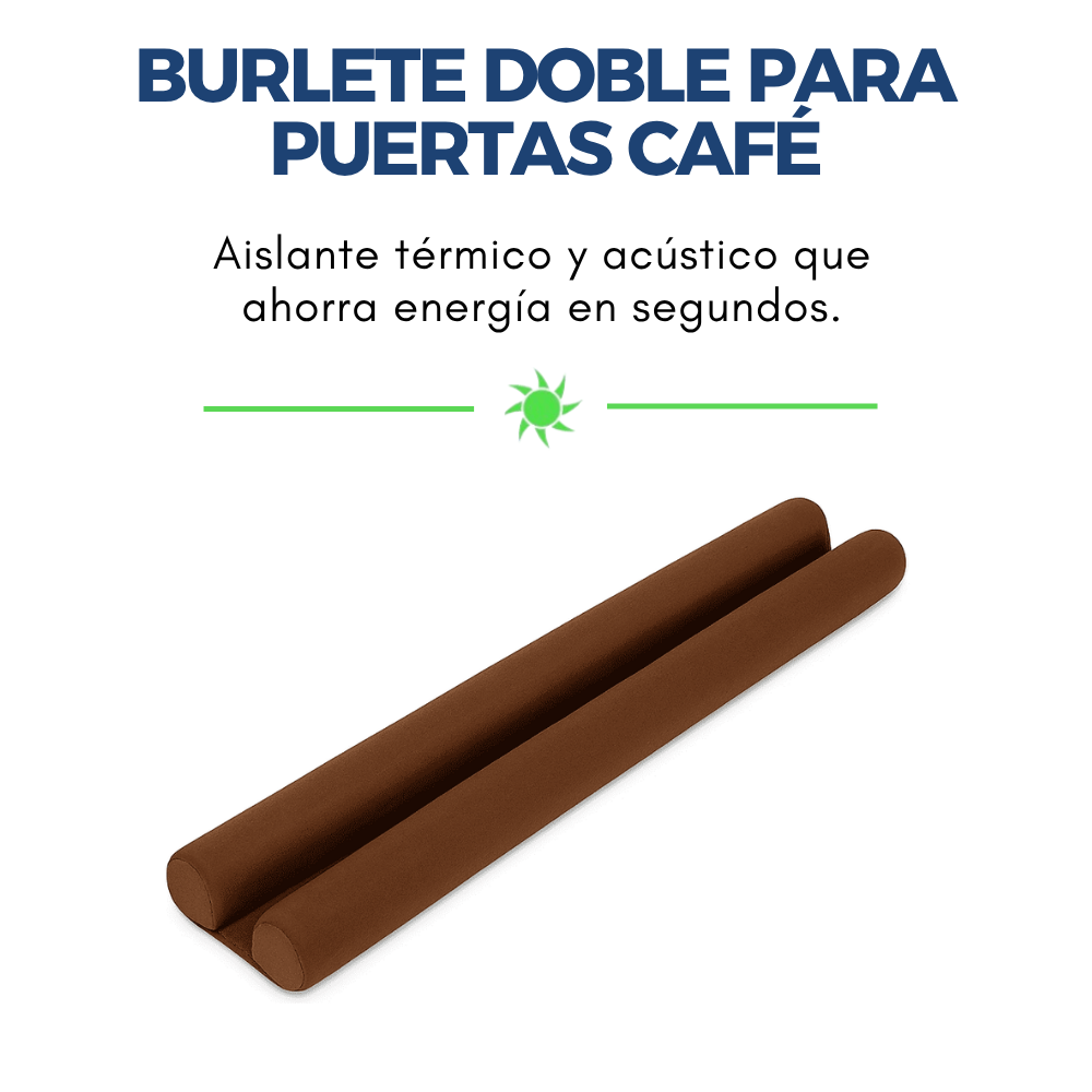 Burlete Doble Aislante para Puertas Cafe Aislante de Frio Polvo y Ruido-7