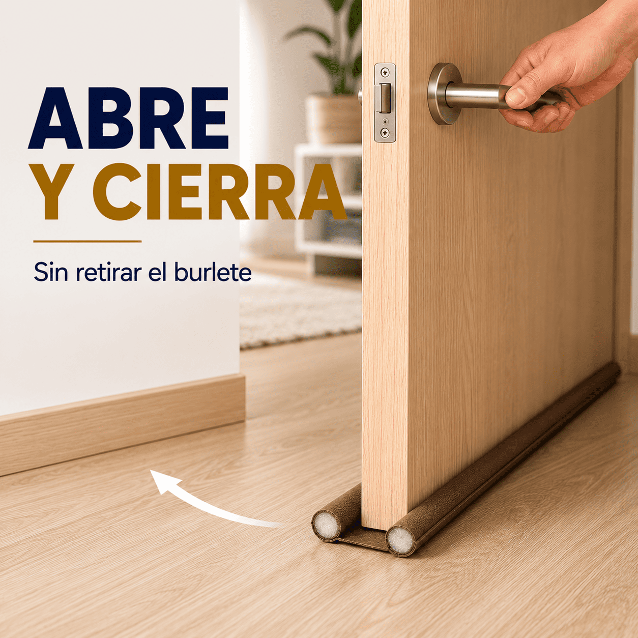 Burlete Doble Aislante para Puertas Cafe Aislante Frío, Bichos y Polvo-3