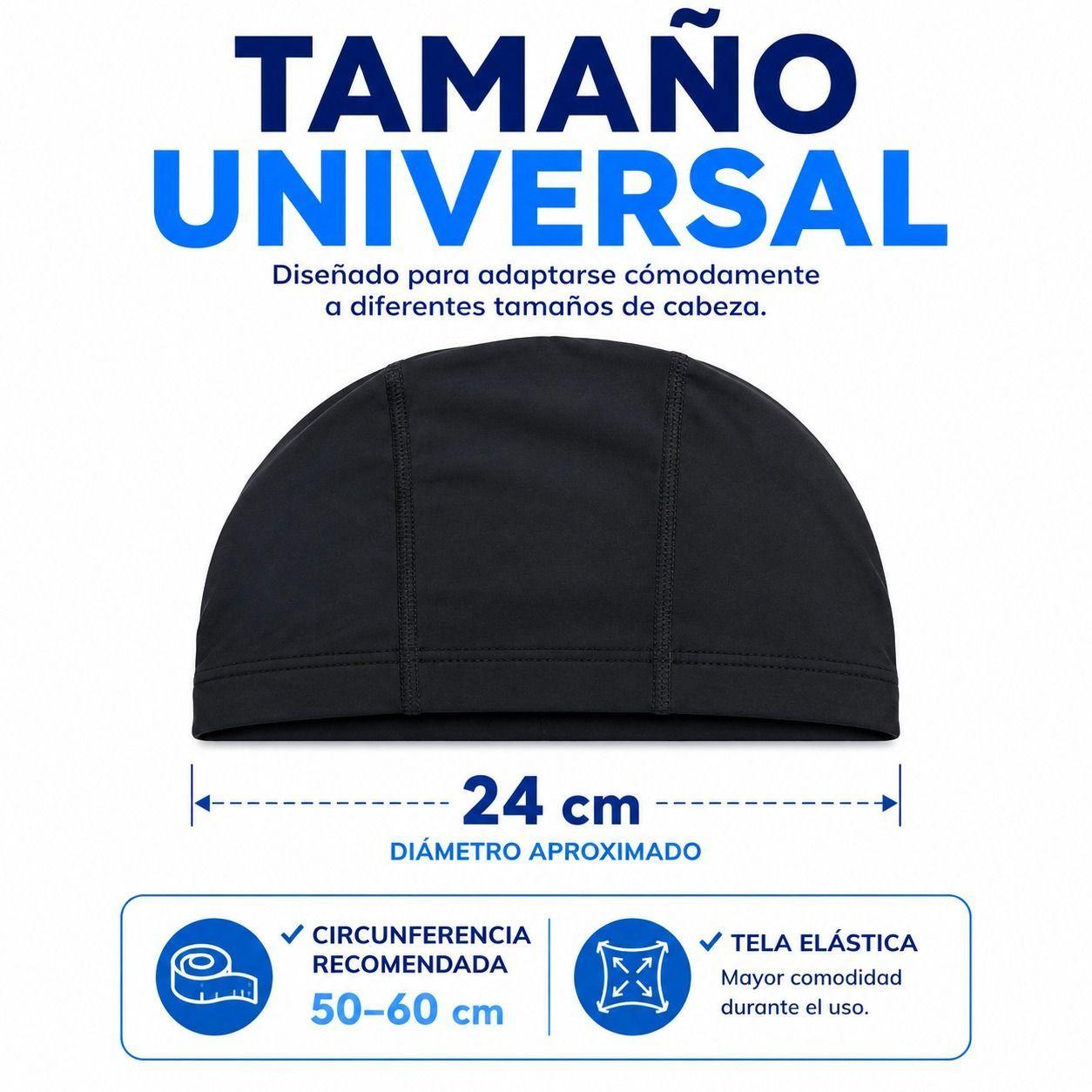 Gorro de Natacion Elastico Unisex para Piscina Adultos y Ninos-7
