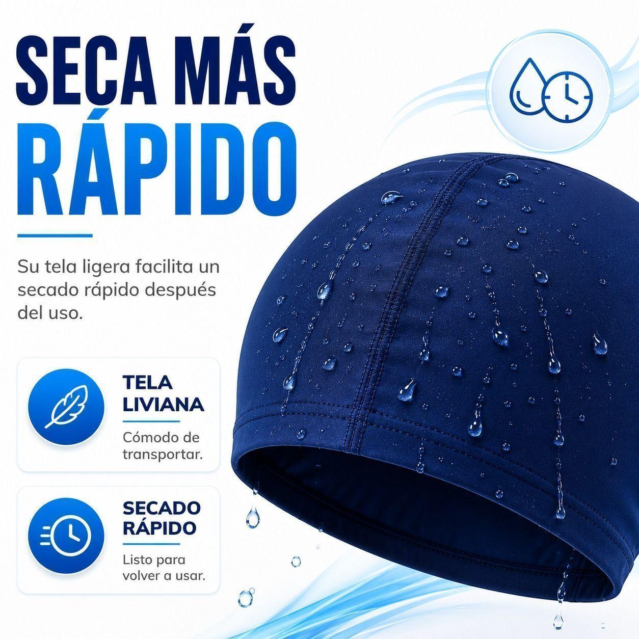 Gorro de Natacion Elastico Unisex para Piscina Adultos Niños Suavidad y Confort-2