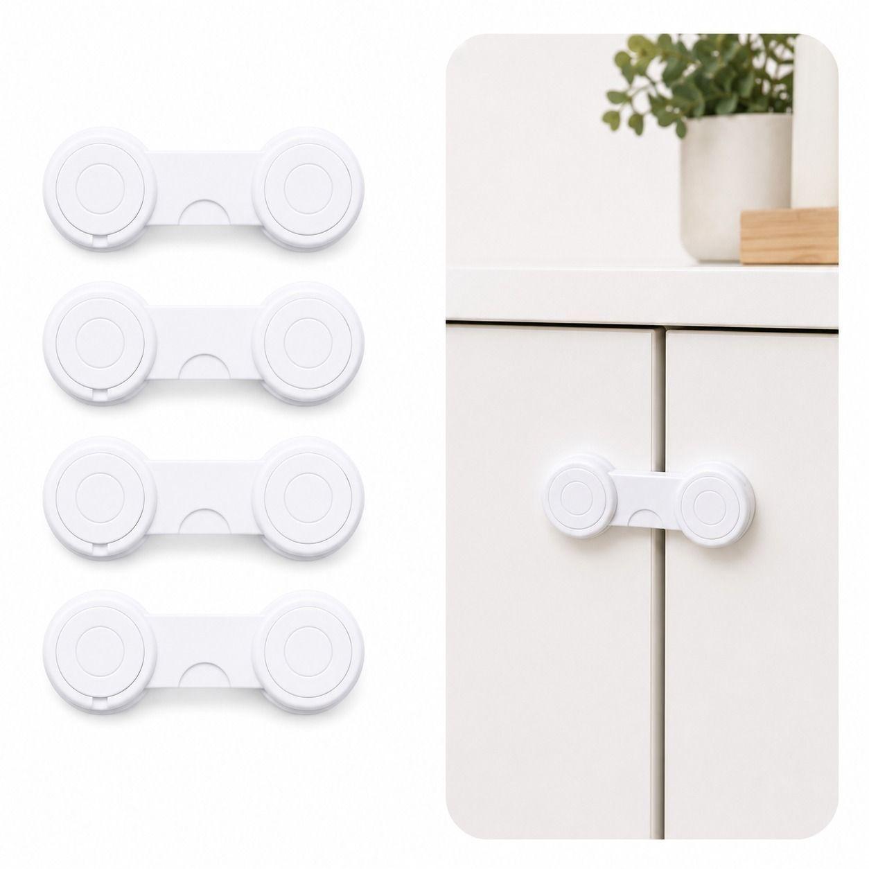 Seguro Infantil Adhesivo Multiuso para Cajones y Puertas Pack 4 Unidades-0