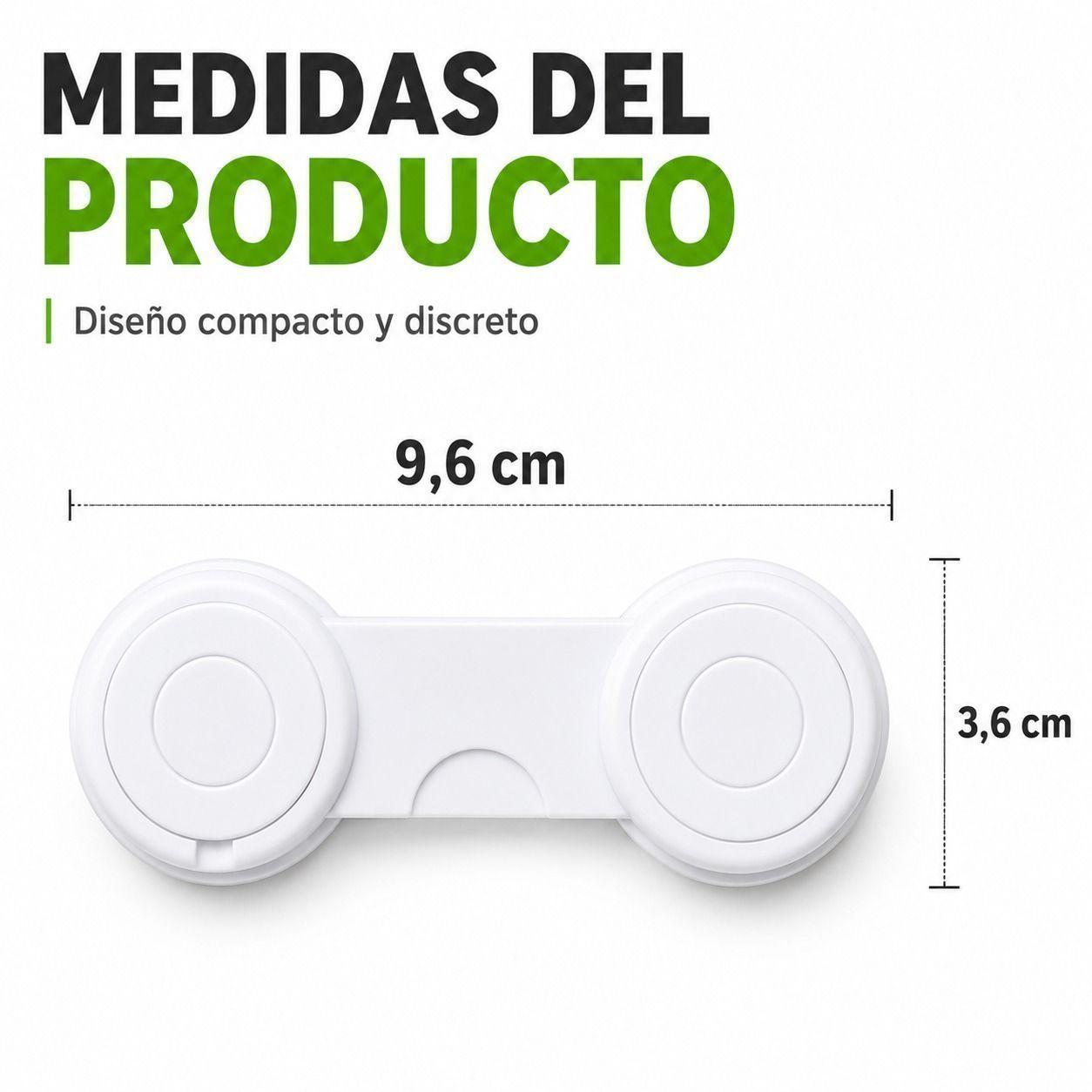 Seguro Infantil Adhesivo Multiuso para Cajones y Puertas Pack 4 Unidades-1