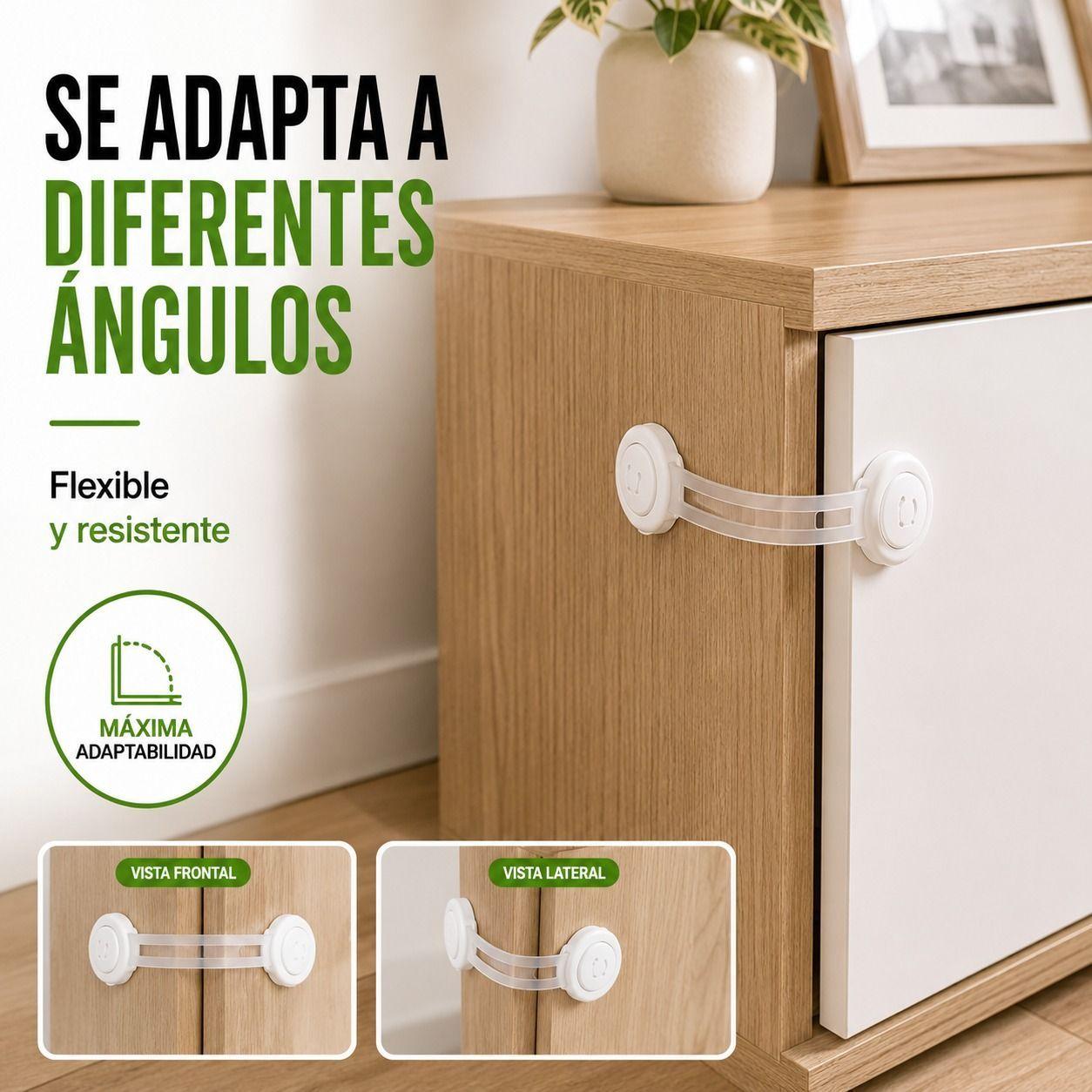 Seguro Infantil Multiuso Adhesivo para Puertas y Muebles-4