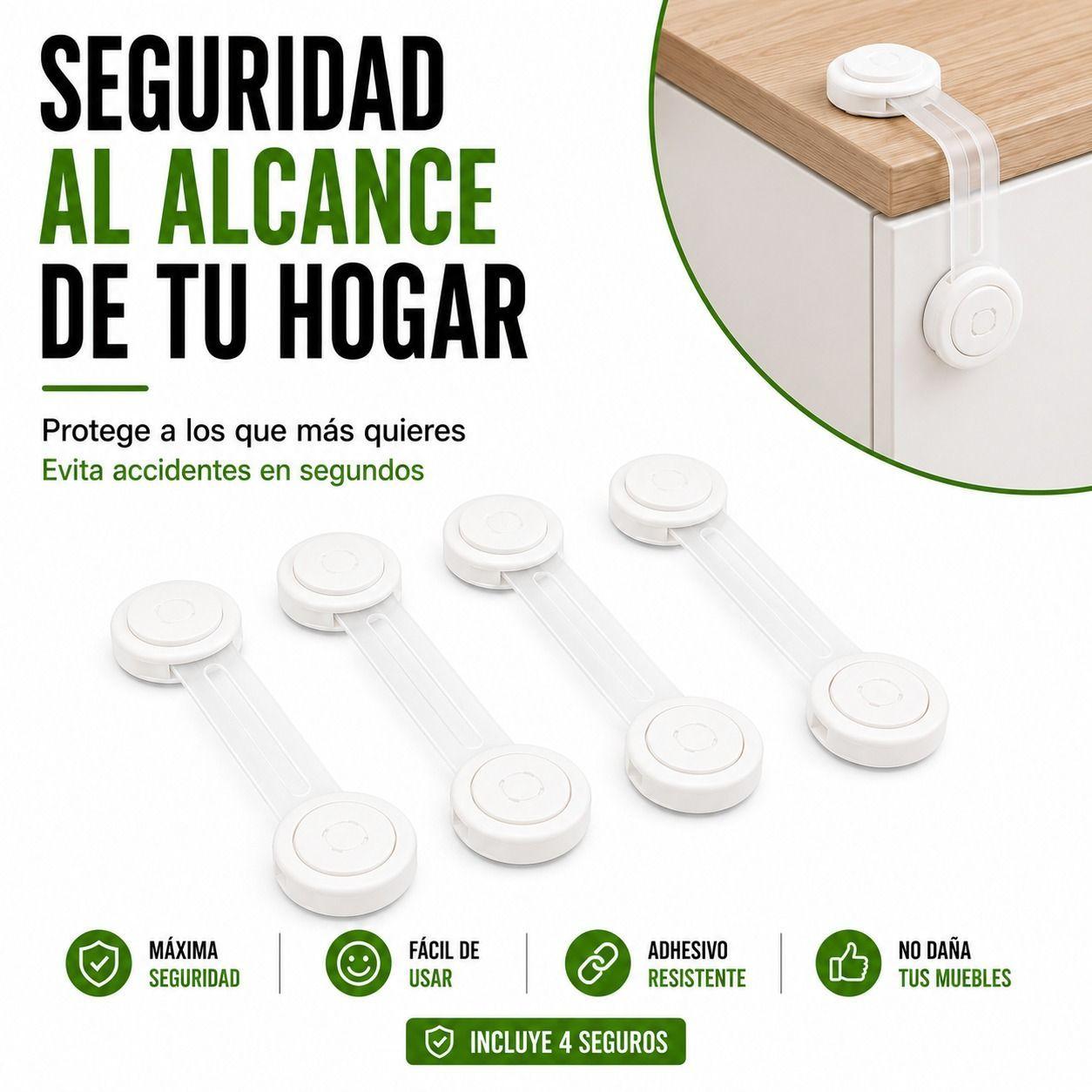 Seguro Infantil Multiuso Adhesivo para Puertas y Muebles-6