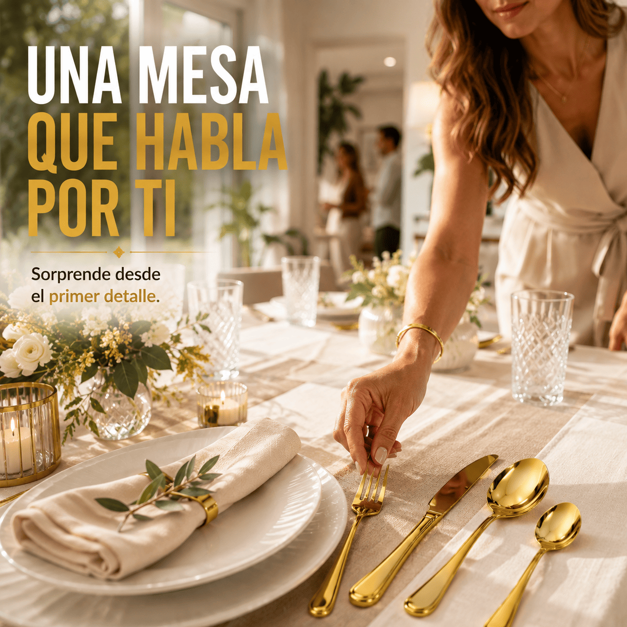 Juego de Cubiertos Dorados Luxe 24 Piezas con Malet n Premium para 6 Personas-1
