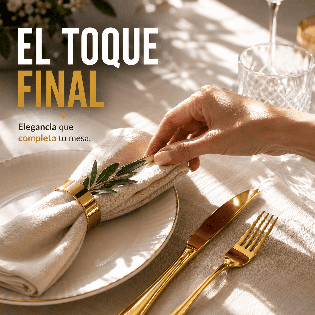 Juego de Cubiertos Dorados Luxe 24 Piezas con Malet n Premium para 6 Personas-7