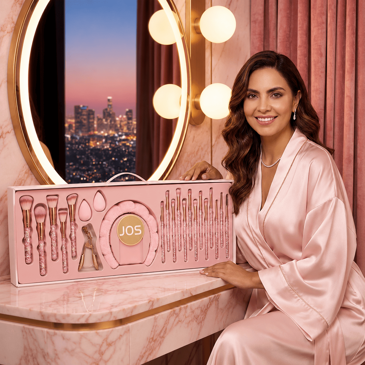Set XL De Maquillaje Diamond Pink Kit Gigante 23 Piezas 71cm Edicion Limitada-5